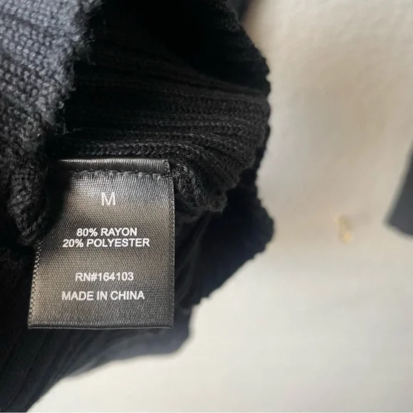 Say What? Black Long Sleeve Ribbed Bodycon Dress - Picture 4 of 6